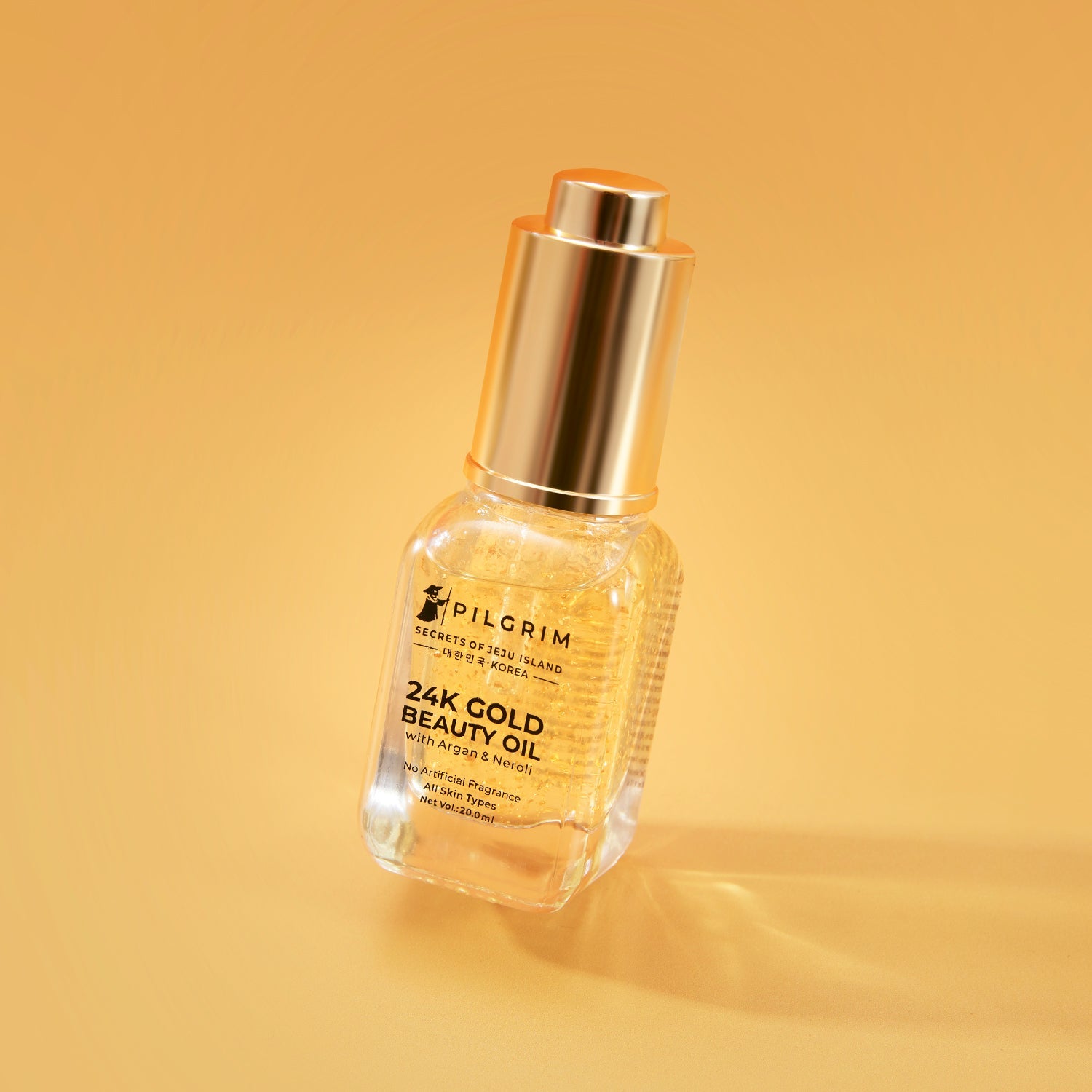 24K Gold Beauty Oil for glowing skin, deep nourishing, anti aging, make up primer | 24K Gold Oil for smooth & dewy finish 20 ml - Image