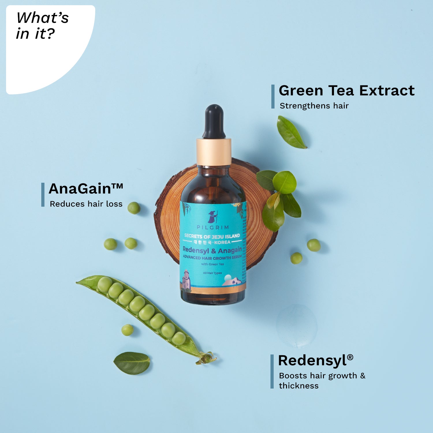 Advanced Hair Growth Serum (50ml) with Redensyl 3% + Anagain 4% with Natural Ingredients, Controls Hair Fall, Stimulates Hair Growth, Increase Hair Density | Hair Growth Serum 50ml - What&
