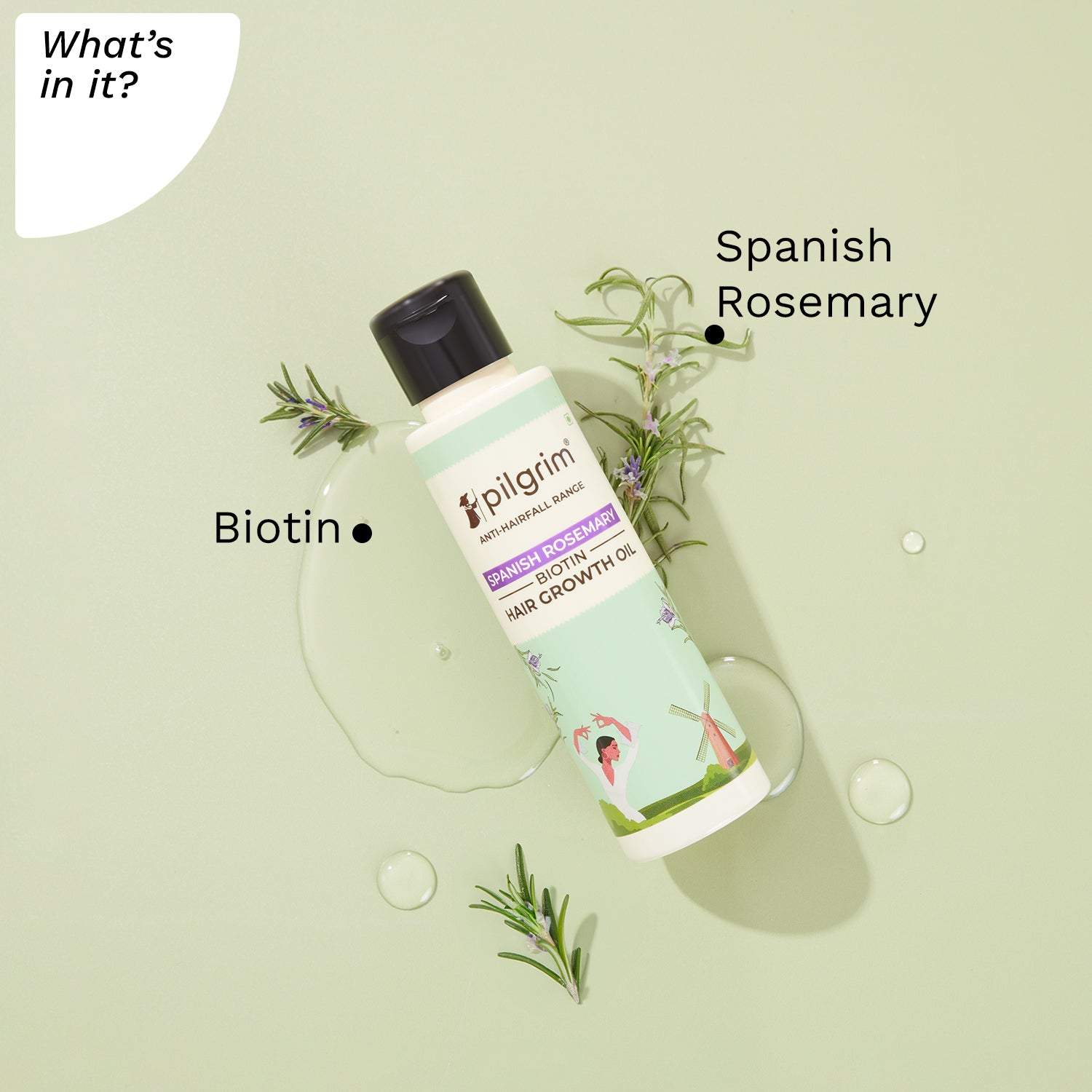 Spanish Rosemary & Biotin Hair Growth Oil -What&
