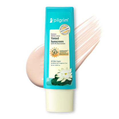 Korean White Lotus Tinted Sunscreen SPF 50+