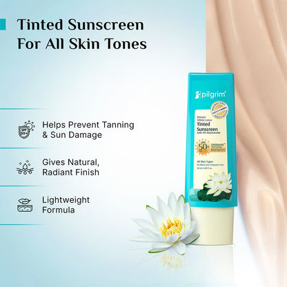 Korean White Lotus Tinted Sunscreen SPF 50+