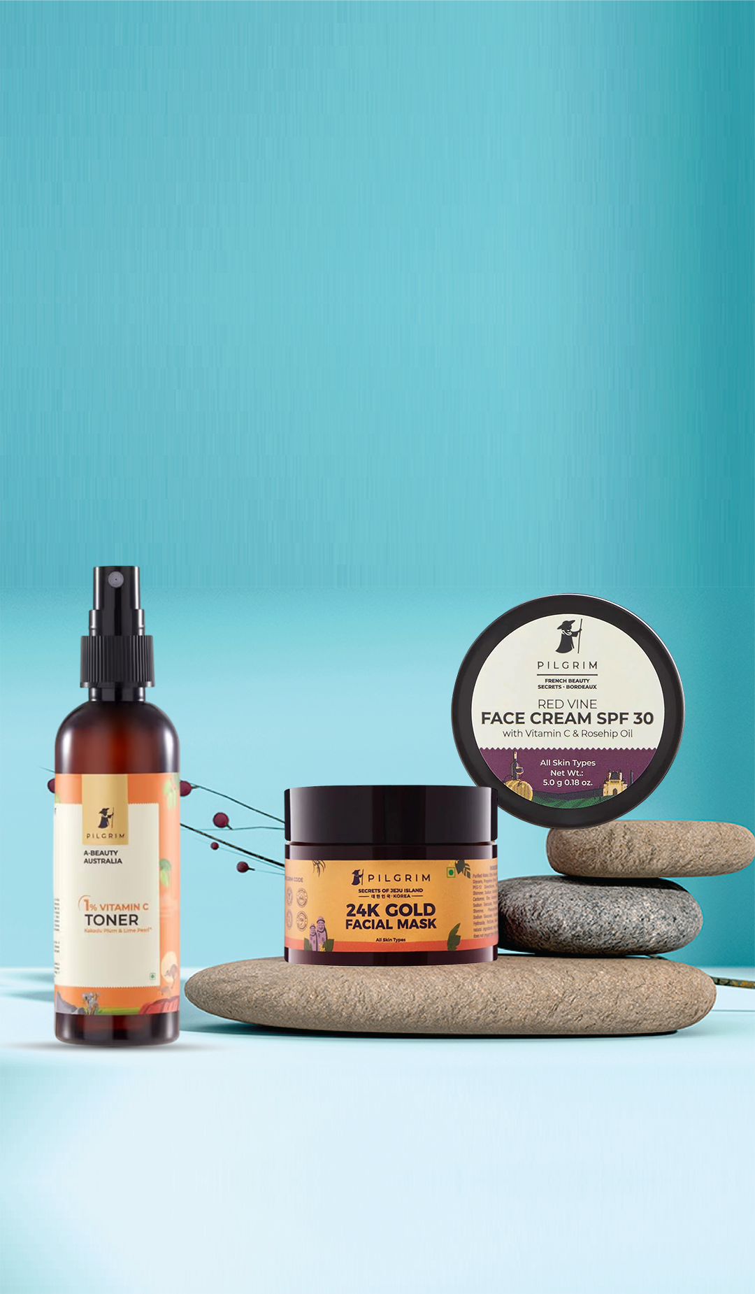 Pilgrim face care category mobile banner