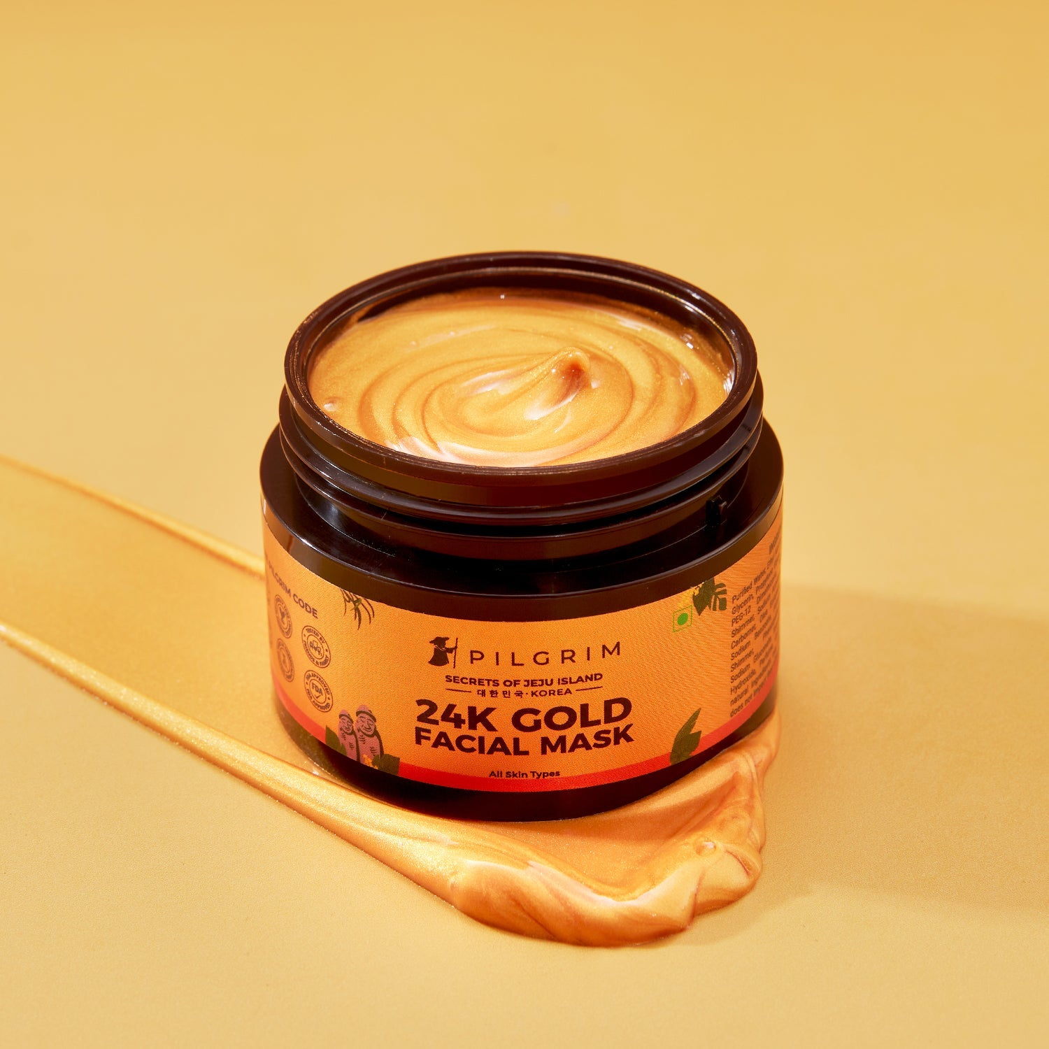  24K Gold face mask for glowing skin | 24K Gold face pack for glowing skin, skin hydrating, boosts collagen and restoring skin radiance  50gm - Image