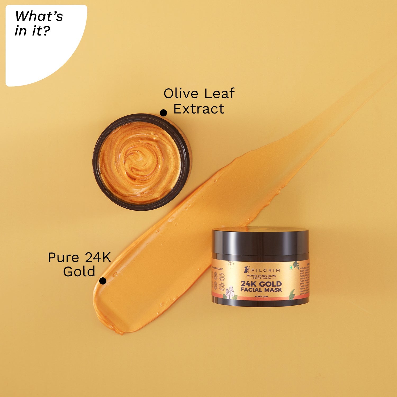  24K Gold face mask for glowing skin | 24K Gold face pack for glowing skin, skin hydrating, boosts collagen and restoring skin radiance  50gm - What&