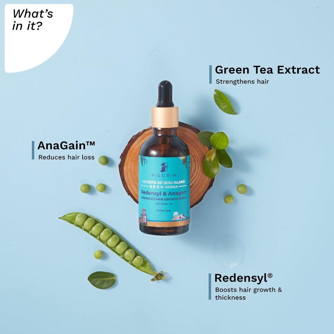 Advanced Hair Growth Serum (50ml) with Redensyl 3% + Anagain 4% with Natural Ingredients, Controls Hair Fall, Stimulates Hair Growth, Increase Hair Density | Hair Growth Serum 50ml - What&