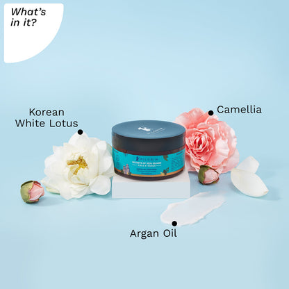  Argan Oil Hair Mask for dry &amp; frizzy hair with White Lotus and Camellia for smoothening hair, deep conditioning and hair fall control |For Men &amp; Women | 200ml - What&