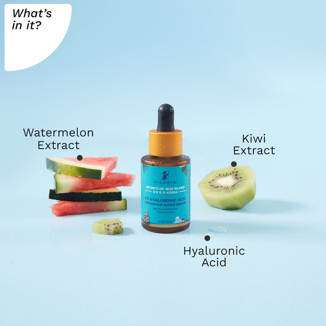 Deep Hydration Serum with 2% Hyaluronic Acid Hydration Super Serum With Kiwi Extracts 30ml - What&