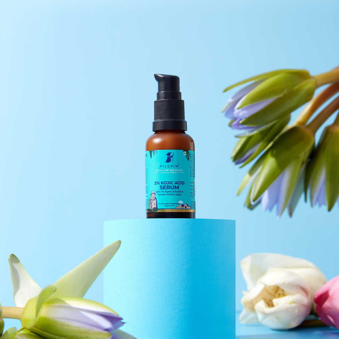   Anti-pigmentation Face Serum  with 2% Kojic Acid Serum for face (30 ml) with 1% Alpha Arbutin &amp; Korean White Lotus For Acne &amp; Darks spots| - Image