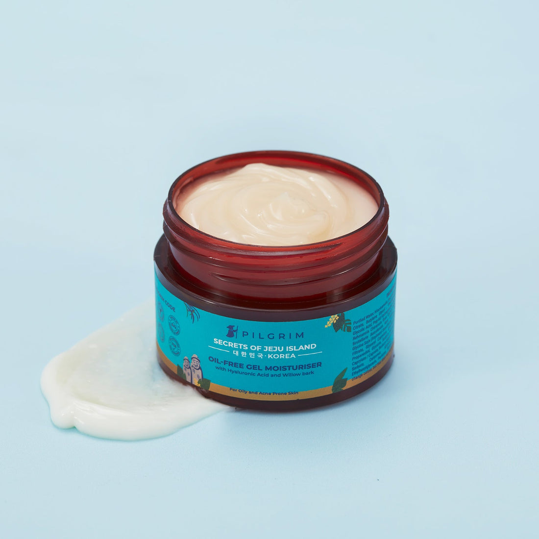  Oil free Gel Moisturizer for oily skin with Hyaluronic Acid &amp; Willow Bark Extracts | Moisturiser for face | Suitable for Oily &amp; Acne-Prone Skin 50gm - Image