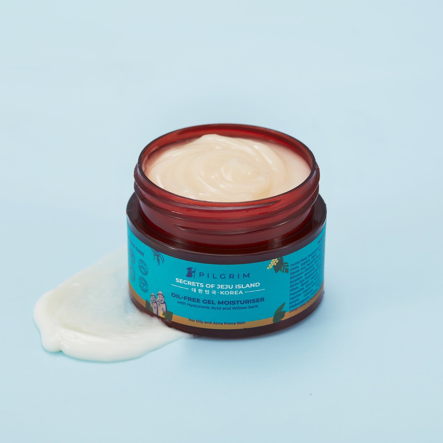  Oil free Gel Moisturizer for oily skin with Hyaluronic Acid &amp; Willow Bark Extracts | Moisturiser for face | Suitable for Oily &amp; Acne-Prone Skin 50gm - Image