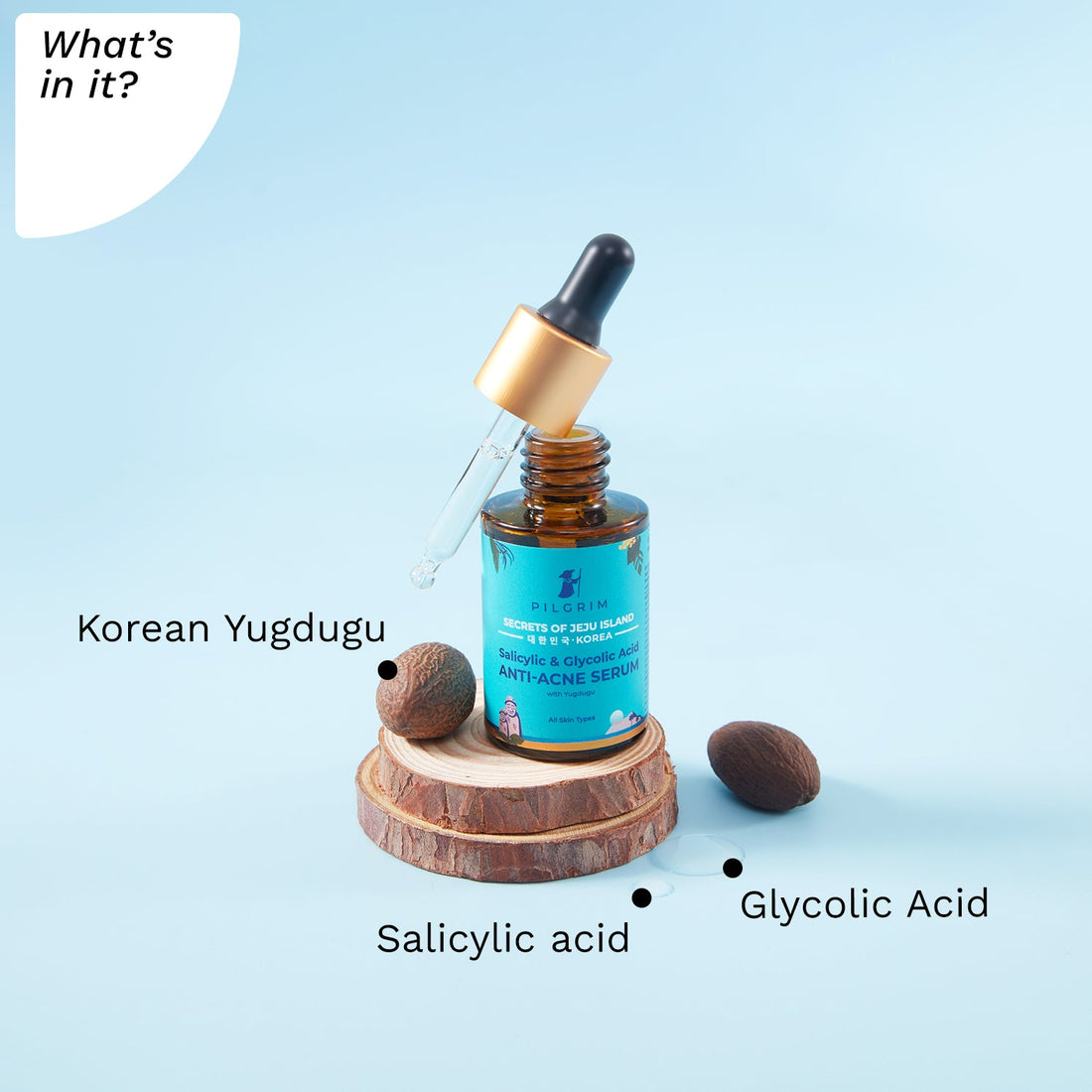  Anti Acne Serum for Salicylic Acid 1% + Glycolic Acid 3% for oily &amp; acne prone skin  30ml - What&