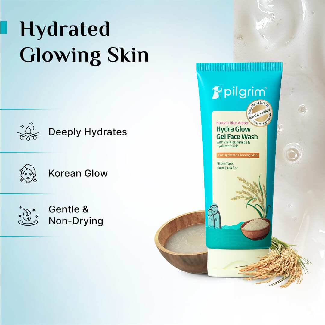 Korean Rice Water Hydra Glow Gel Face Wash 100ml
