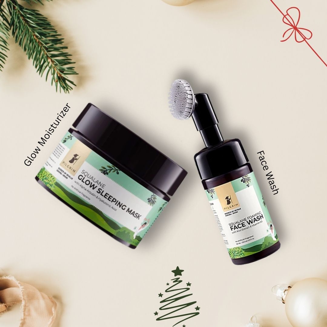 Squalane Foaming Face Wash &amp; Glow Moisturizer Combo