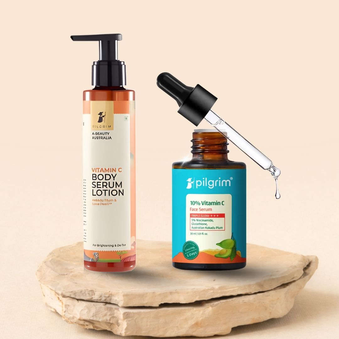 Vitamin C Face Serum &amp; Body Serum Lotion Combo