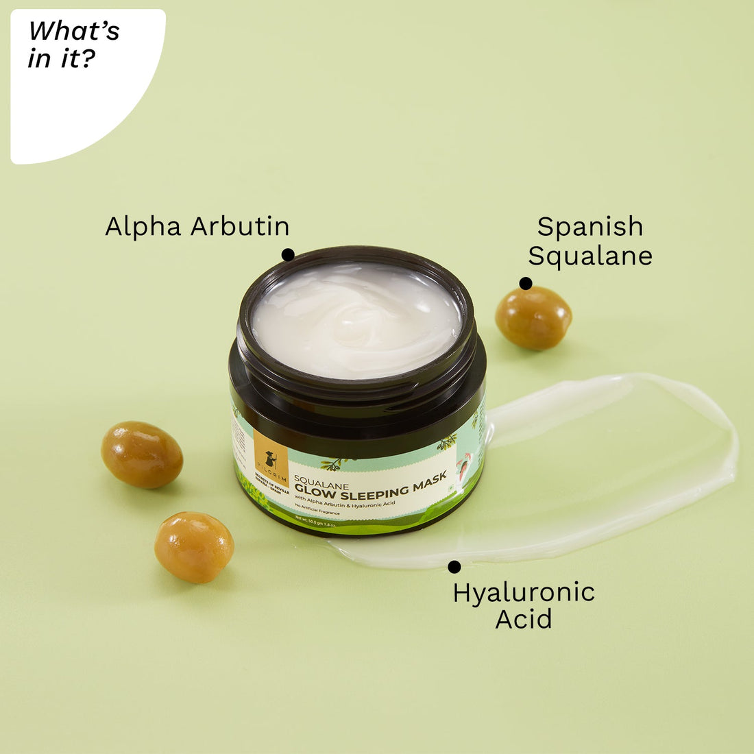 Squalane GLOW SLEEPING MASK -What&