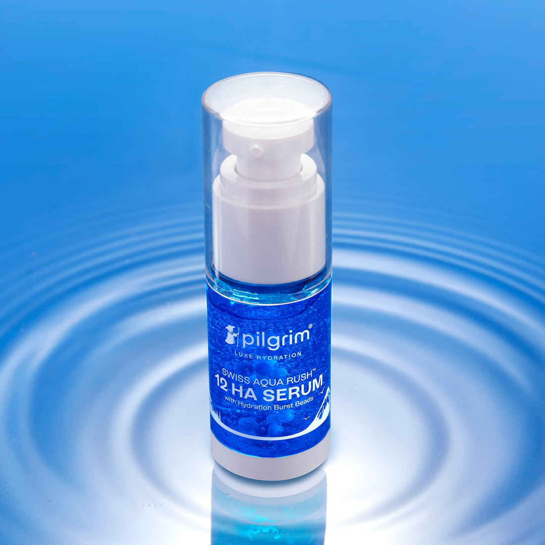 SWISS AQUA RUSH™ 12 HA SERUM WITH HYDRATION BURST BEADS, FOR LONG LASTING HYDRATION, MADE WITH POWERFUL HYDRATORS, 30ml- Image