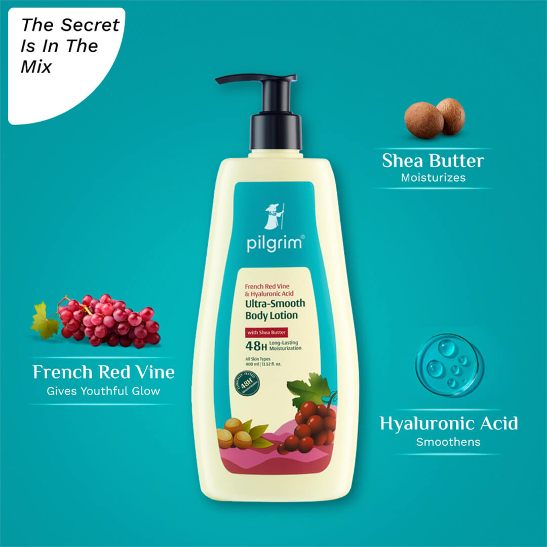 FRENCH RED VINE &amp; HYALURONIC ACID ULTRA-SMOOTH BODY LOTION 400ml