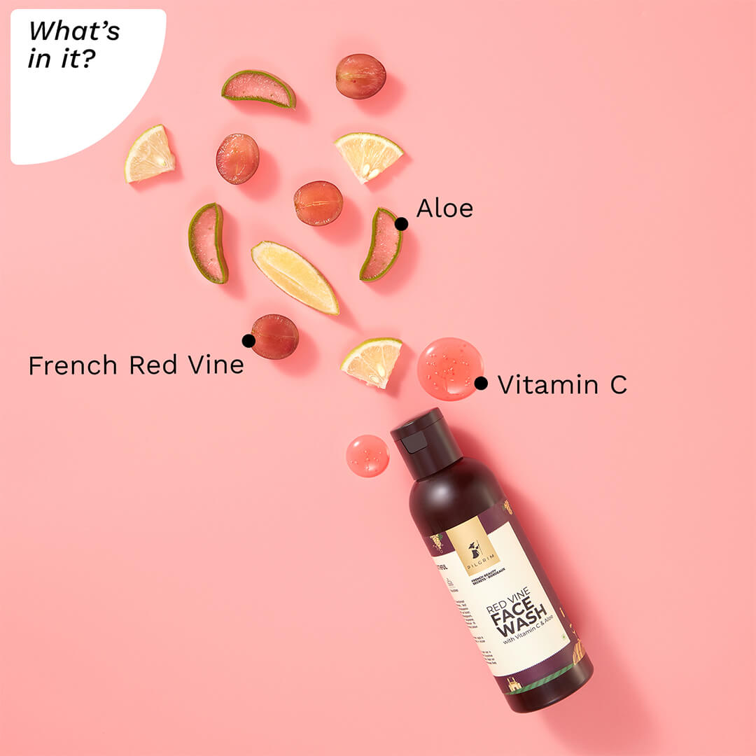 RED VINE FACE WASH WITH VITAMIN C &amp; ALOE VERA FOR ANTI AGEING AND DARK SPOTS 100ml
