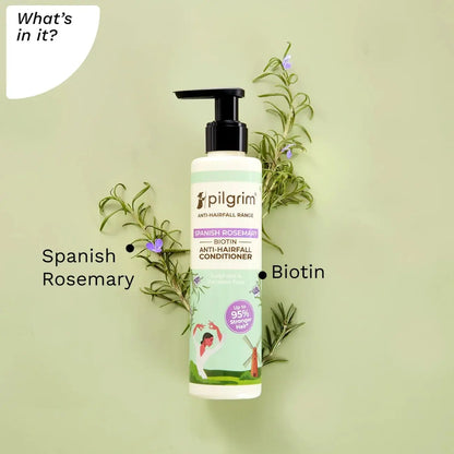 Pilgrim Spanish rosemary hair conditioner for smooth frizz-free and nourished hair