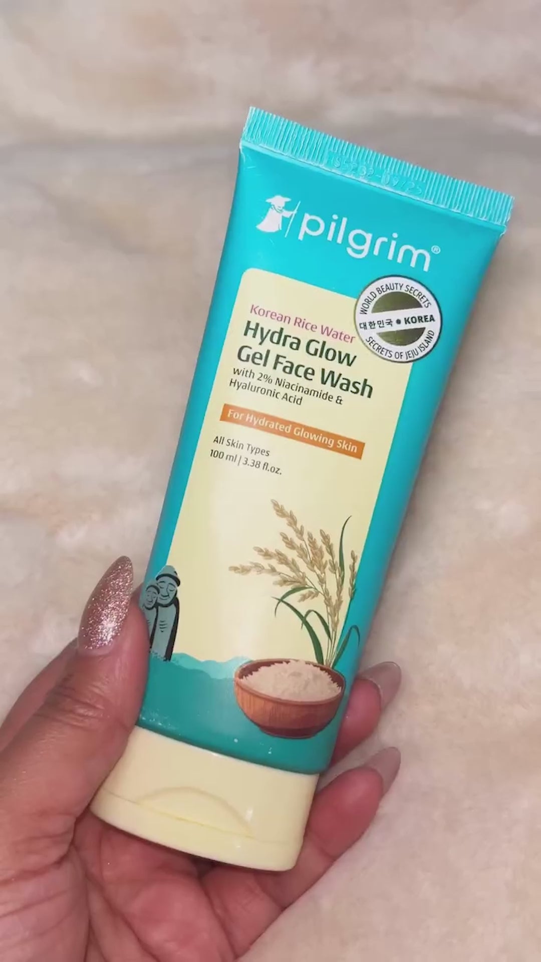 Korean Rice Water Hydra Glow Gel Face Wash 100ml